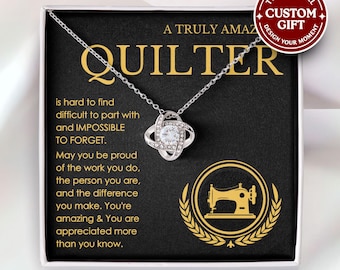 Quilter Halskette - Quilter Schmuck, Quilting Geschenke, Geschenk für Quilter, Wertschätzung Geschenk für Quilter, Quilter Ruhestandsgeschenk für sie