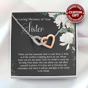 Loss of Sister Necklace - In Loving Memory of Your Sister Jewelry, Sister Grief Memorial, Sympathy Gift, Sister Remembrance Bereavement