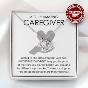 Caregiver Necklace - Caregiver Thank You Gifts, Gift For Caregiver, Caregiver Jewelry, Appreciation Retirement Gift For Caregiver A