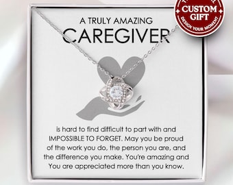 Caregiver Necklace - Caregiver Thank You Gifts, Gift For Caregiver, Caregiver Jewelry, Appreciation Retirement Gift For Caregiver A