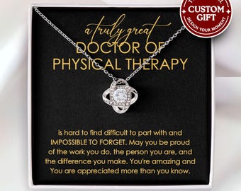 Doctor of Physical Therapy Necklace, Gift for Doctor of Physical Therapy, Thank You Doctor of Physical Therapy, Appreciation Gift