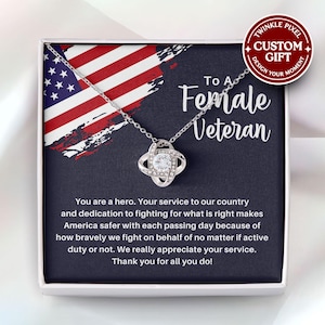 Female Veteran Jewelry - Retirement Army Present, Female Soldier Birthday, USMC Female Veteran, Female Veterans Day