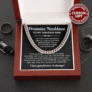 Promise Necklace For Him Jewelry - Promise Gifts For Him, Boyfriend Husband Promise Necklace, Gift For Boyfriend Husband, Boyfriend Birthday