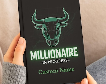 Diario del Operador de Bolsa - Millonario en Progreso - Regalo para Operador, Regalo para Inversionistas, Regalo para Empresarios, Día de Operaciones, Cuaderno del Operador de Bolsa