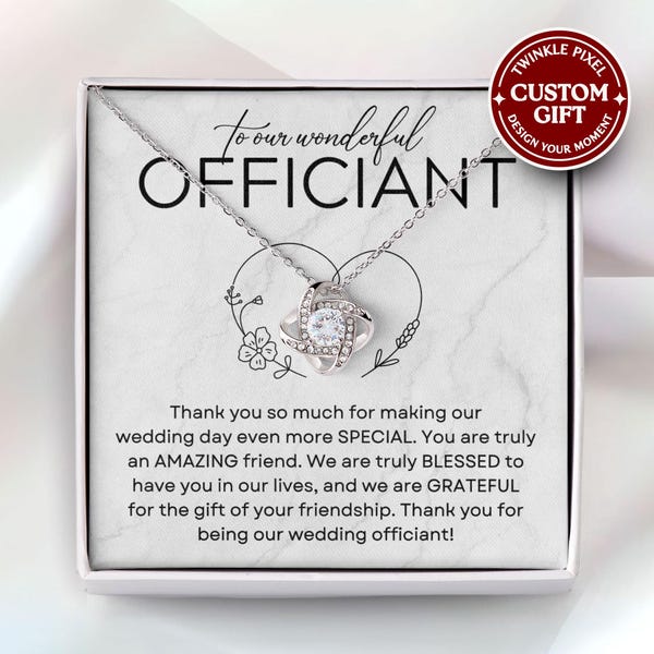 Wedding Officiant ketting - beste Officiant ooit, dank je wel waardering voor Officiant, Officiant bedankt, Marriage Commissioner ketting