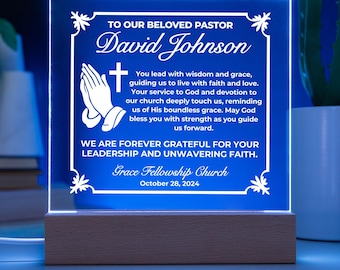 Placa de agradecimiento al pastor: regalo personalizado de agradecimiento al pastor, regalo para pastores, agradecimiento al pastor, regalos para predicadores