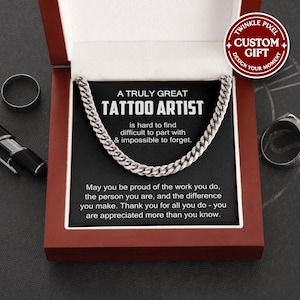 Tattoo Artist Jewelry - Gift for Tattoo Artist, Thank You Tattoo Artist, Appreciation for Tattoo Artist Necklace, Tattoo Artist Retirement
