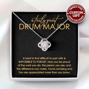 Drum Major Necklace - Drum Major Gift, Gift For Drum Major, Drum Major Jewelry, Female Drum Major Appreaciation Gift, Drum Major Thank You
