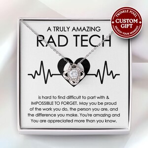 Radiology Technologist Necklace - Gift for Radiology Technologist, Thank You Rad Tech Jewelry, Appreciation for Rad Tech, Retirement Gift