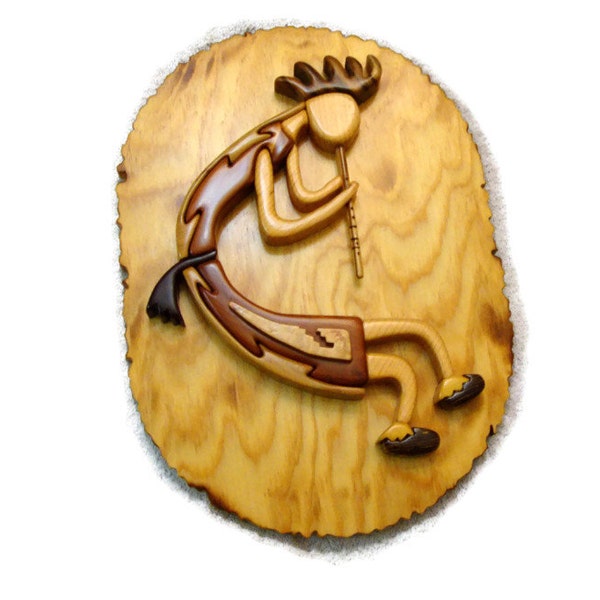 Kokopelli Intarsia Wood Art