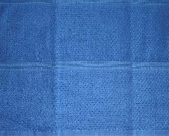 Farmhouse Hanging Kitchen Towel Double Layer Blue with  Sewn on Red Pot Holder Top