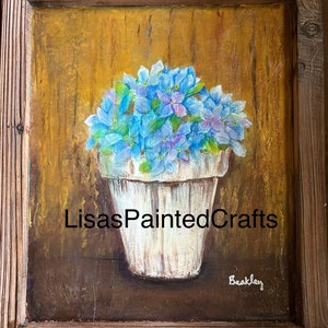Hydrangeas Painting, Hydrangea Acrylic Painting