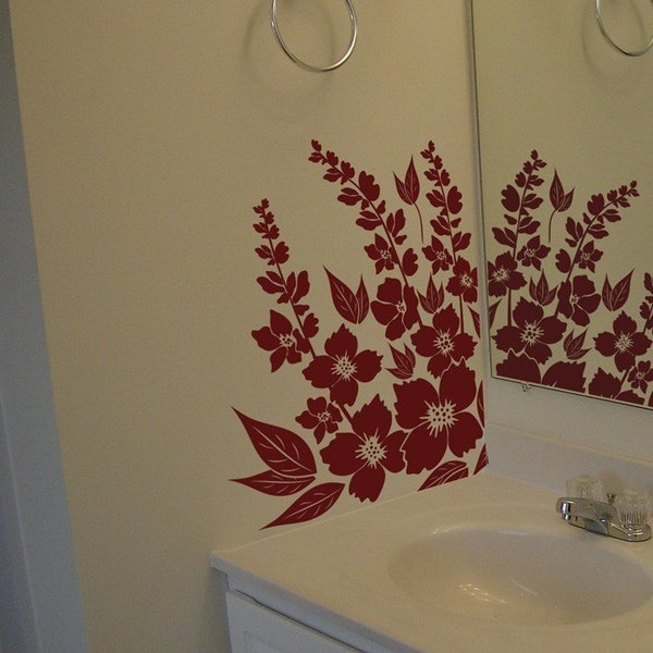 Hibiscus Flowers - Wall Decals - Your Choice of Color