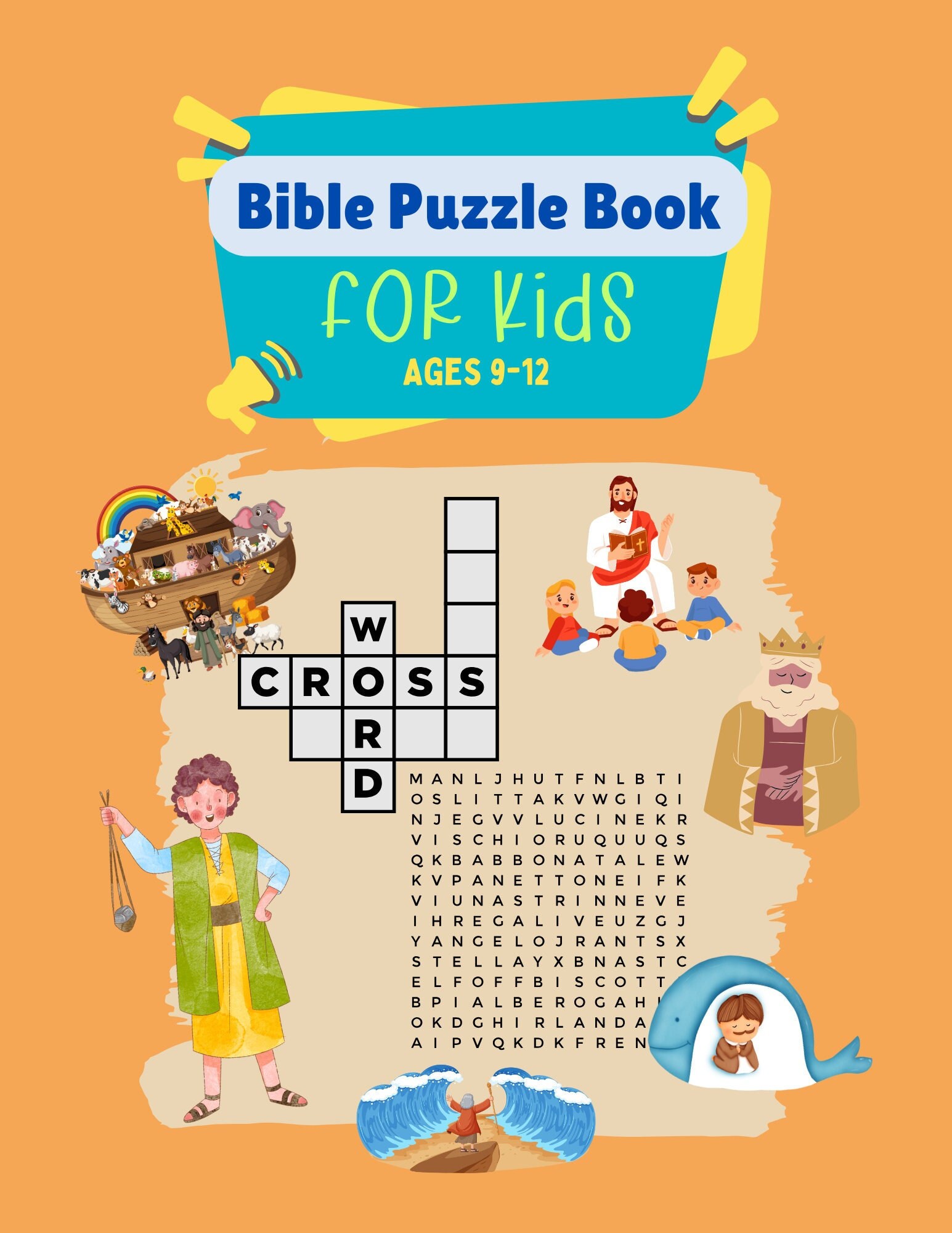 Printable Bible Puzzle Book for Kids Crossword and Word Search - Etsy