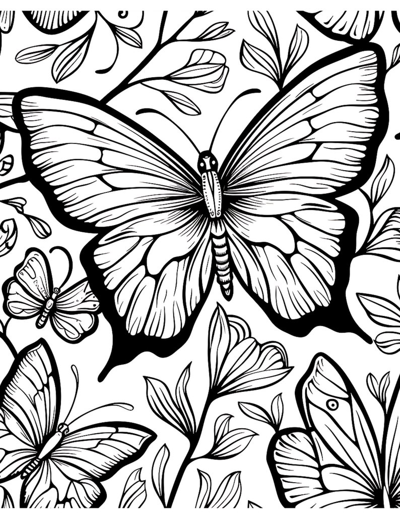Butterfly Coloring Pages. Butterfly Pattern Coloring Pages. Printable ...