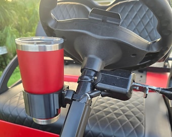 Golf Cart Steering Column Modular Cup Holder Mount