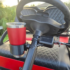 Golf Cart Steering Column Modular Cup Holder Mount