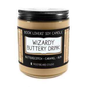 Wizardy Buttery Drink︱Book Lover Candle︱Book Candle Scent︱Book Inspired Candle︱Literary Candle︱Soy Candle︱Wax Melt︱Scented Candle︱Frostbeard