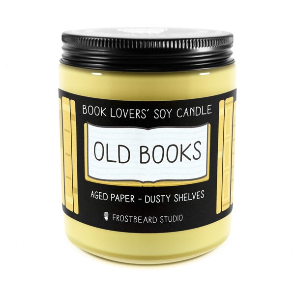 Old Books︱Book Lover Candle︱Book Candle Scent︱Book Inspired Candle︱Literary Candle︱Soy Candle︱Scented Candle︱Frostbeard Studio