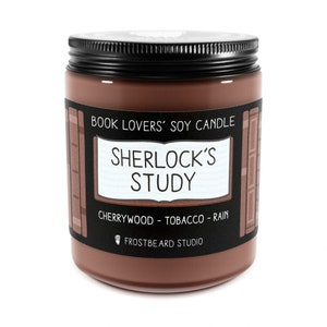 Sherlock&#39;s Study︱Cozy Scented Soy Candle for Readers, Perfect Gift for Book Lovers, Unique Scent for Reading and Relaxation︱Frostbeard