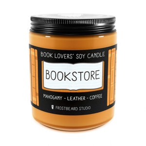 Bookstore︱Book Lover Candle︱Book Candle Scent︱Book Inspired Candle︱Literary Candle︱Soy Candle︱Scented Candle︱Frostbeard Studio