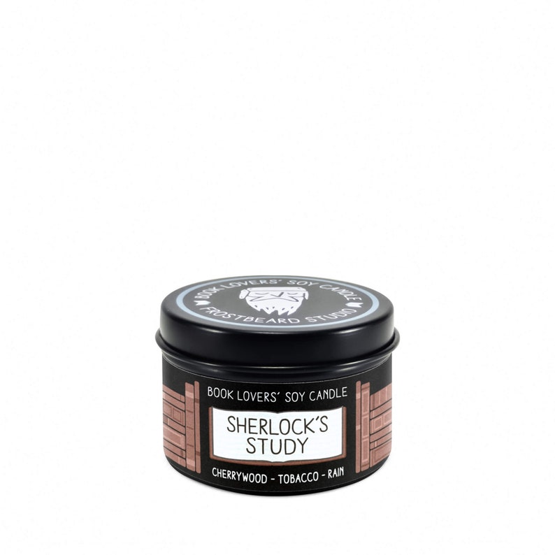 Sherlock's Study - 2 oz Tin - Book Lovers' Soy Candle - Frostbeard Studio