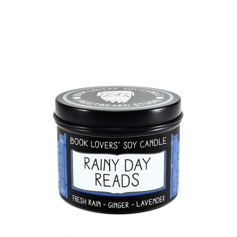Rainy Day Reads - 4 oz Tin - Book Lovers' Soy Candle - Frostbeard Studio