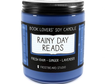 Rainy Day Reads︱Book Lover Candle︱Book Candle Scent︱Book Inspired Candle︱Literary Candle︱Soy Candle︱Scented Candle︱Frostbeard