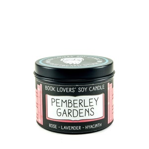 Pemberley GardensBook Lover CandleBook Candle ScentBook Inspired CandleLiterary CandleSoy CandleWax MeltScented CandleFrostbeard 4 oz Tin