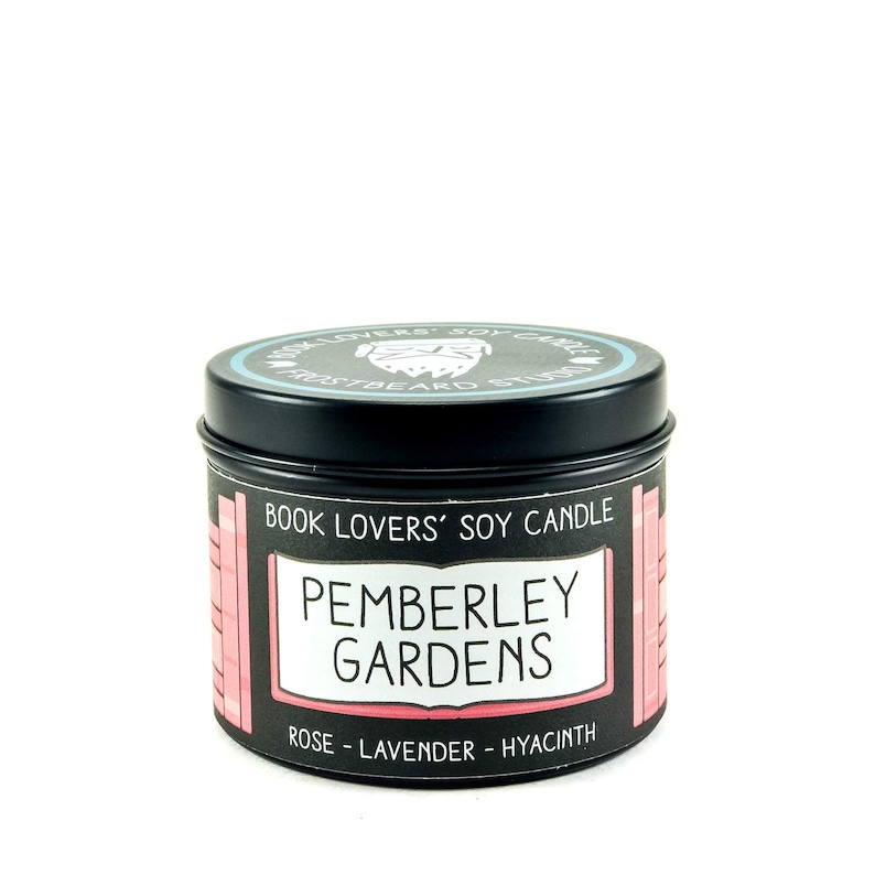 Pemberley GardensBook Lover CandleBook Candle ScentBook Inspired CandleLiterary CandleSoy CandleWax MeltScented CandleFrostbeard 4 oz Tin