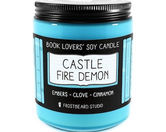 Castle Fire Demon︱Book Lover Candle︱Book Candle Scent︱Book Inspired Candle︱Literary Candle︱Scented Soy Candle︱Wax Melt︱Frostbeard Studio