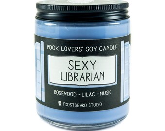 Sexy Librarian︱Book Lover Candle︱Book Candle Scent︱Book Inspired Candle︱Literary Candle︱Soy Candle︱Wax Melt︱Scented Candle︱Frostbeard Studio