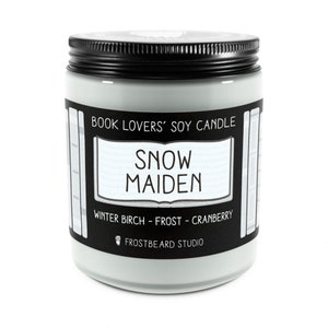 Snow Maiden - 8 oz Jar - Book Lovers Soy Candle - Frostbeard Studio