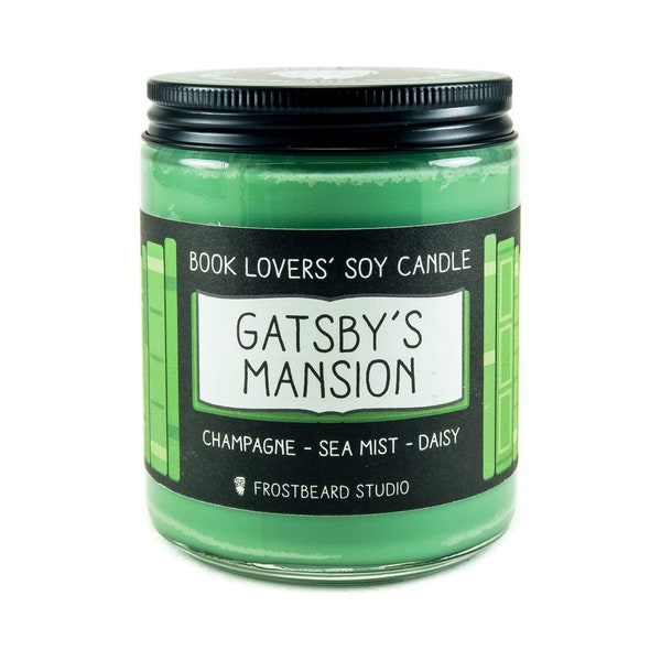 Gatsby's Mansion︱Book Lover Candle︱Book Candle Scent︱Book Inspired Candle︱Literary Candle︱Soy Candle︱Wax Melt︱Scented Candle︱Frostbeard