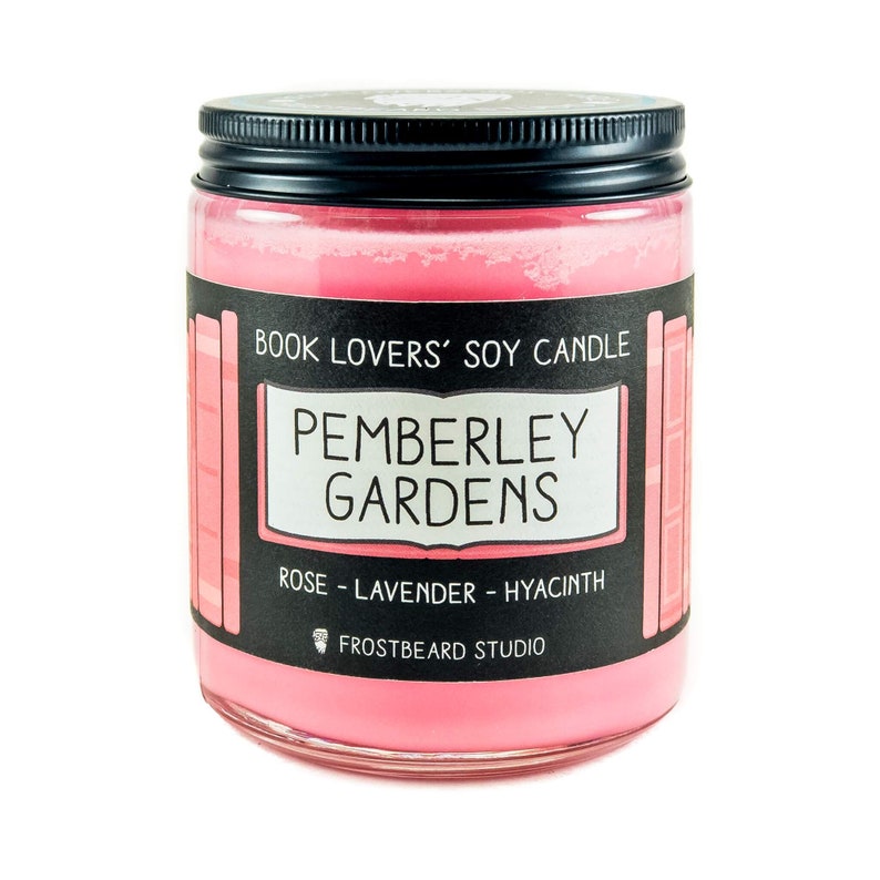 Pemberley GardensBook Lover CandleBook Candle ScentBook Inspired CandleLiterary CandleSoy CandleWax MeltScented CandleFrostbeard 8 oz Jar