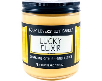 Lucky Elixir︱Book Lover Candle︱Book Candle Scent︱Book Inspired Candle︱Literary Candle︱Soy Candle︱Wax Melt︱Scented Candle︱Frostbeard Studio
