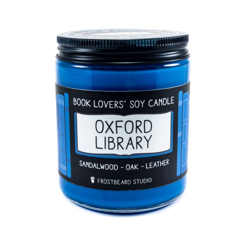 Oxford bibliotheek  8oz kaars  soja kaars  boek kaars  image 0