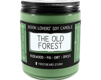 La vieille forêt︱Bougie amateur de livres︱Parfum de bougie de livre︱Bougie inspirée du livre︱Bougie littéraire︱Bougie de soja︱Bougie parfuméeAtelier Barbe de givre