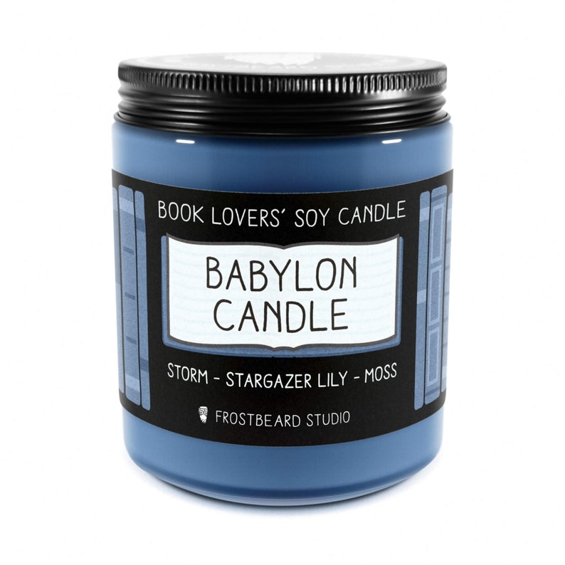 Babylon Candle - 8 oz Jar - Book Lovers' Soy Candle - Frostbeard Studio