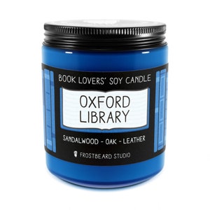 Oxford Library︱Book Lover Candle︱Book Candle Scent︱Book Inspired Candle︱Literary Candle︱Soy Candle︱Scented Candle︱Frostbeard Studio