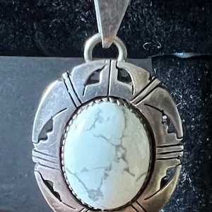 Navajo White Buffalo Pendant by Sheryl Martinez