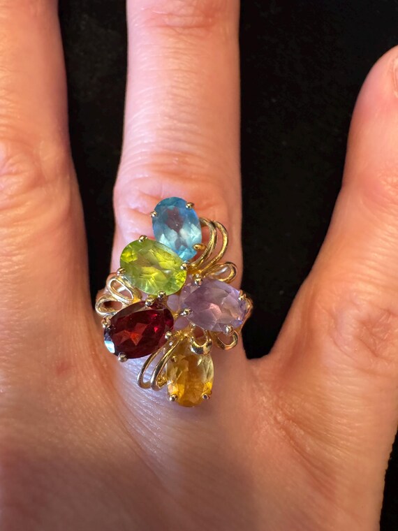 10k multi-stone statement ring. - image 2