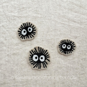 Good luck Soot Sprite inspired by My Neighbor Totoro Embroidered Decorative Iron On Patch bild 3