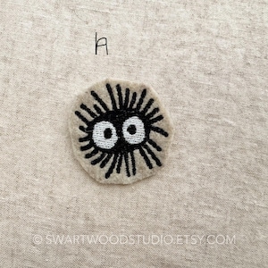 Good luck Soot Sprite inspired by My Neighbor Totoro Embroidered Decorative Iron On Patch Sprite A