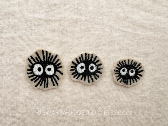 Good luck Soot Sprite inspired by My Neighbor Totoro Embroidered Decorative Iron On Patch