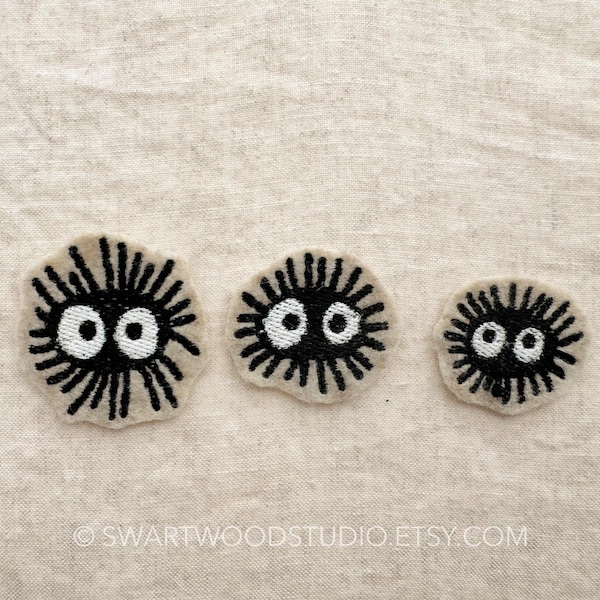 Good luck Soot Sprite inspired by My Neighbor Totoro Embroidered Decorative Iron On Patch