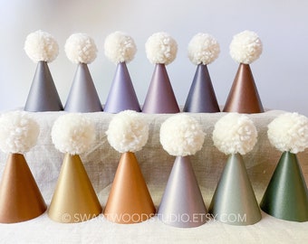 Pom Party Hat - Misty Rainbow Collection