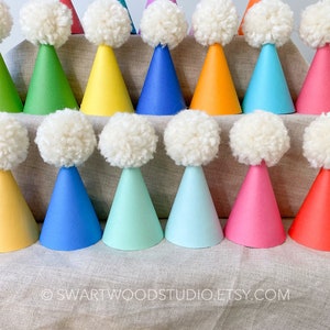 Pom Party Hat Bright Rainbow Collection image 5