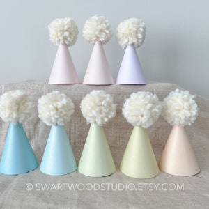 Pom Party Hat - Pastel Shimmer Rainbow Collection