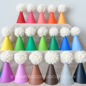 Pom Party Hat - Primary Rainbow Collection